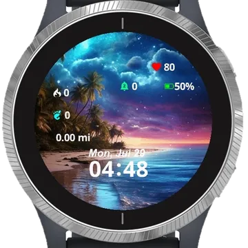 Holiday Beach Garmin watch face preview