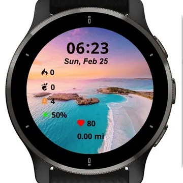 Holiday Beach Garmin watch face preview