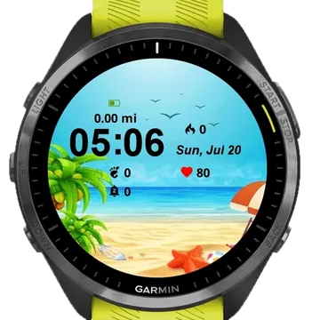 Holiday Beach Garmin watch face preview