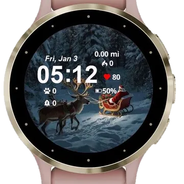 Holiday Cheerful Garmin watch face preview