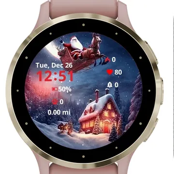 Holiday Christmas Garmin watch face preview