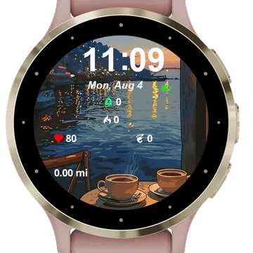 Holiday Coffee Garmin watch face preview