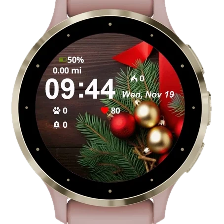 Holiday Elegance Garmin watch face preview