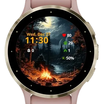 Holiday Mountain Garmin watch face preview