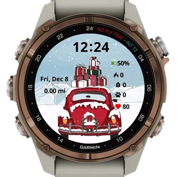 Holiday Winter Garmin watch face preview