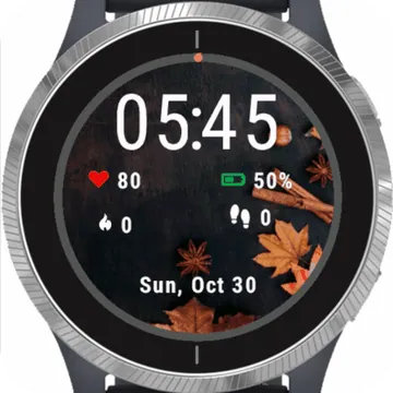 Home Screen Autumn Garmin watch face preview
