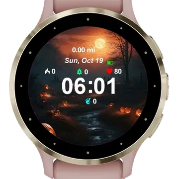 Horror Pumpkins Garmin watch face preview