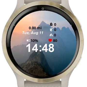 Horse Standing Side Mountain Garmin watch face preview