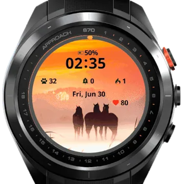 Horses Garmin watch face preview