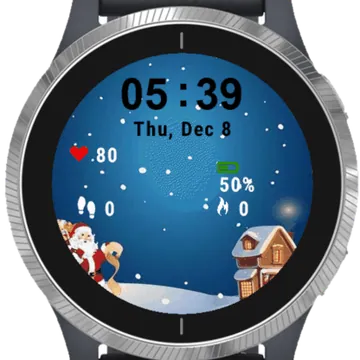 House Background Christmas Garmin watch face preview