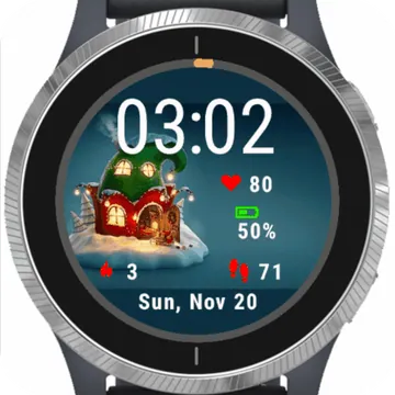 House Christmas Garmin watch face preview