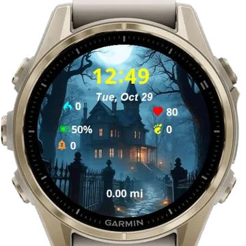 House Halloween Garmin watch face preview