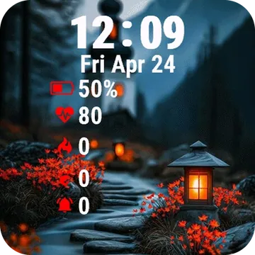 House Lantern Middle Garmin watch face preview