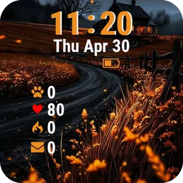 House Middle Field Full Moon Garmin watch face preview