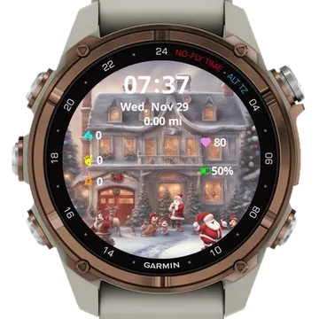 House Santa Garmin watch face preview