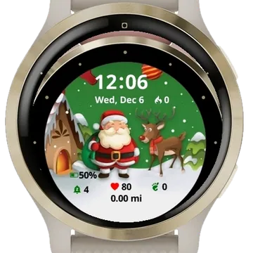 House Santa Garmin watch face preview
