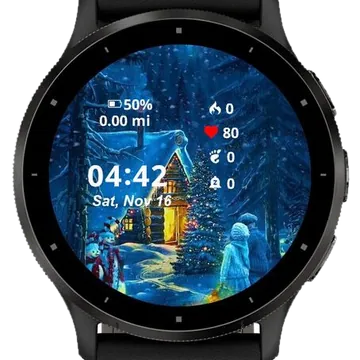 House Winter Snow Garmin watch face preview