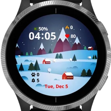 House Winter Snow Garmin watch face preview