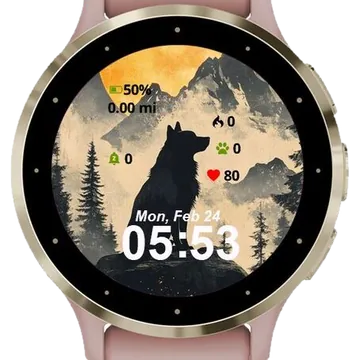 Howl of the Wild Garmin watch face preview