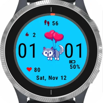Husky Dog Garmin watch face preview