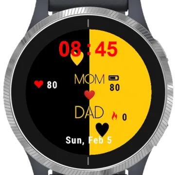 I Love Mom And Dad Garmin watch face preview