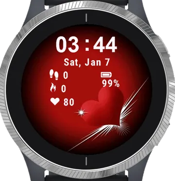 I Love U Garmin watch face preview