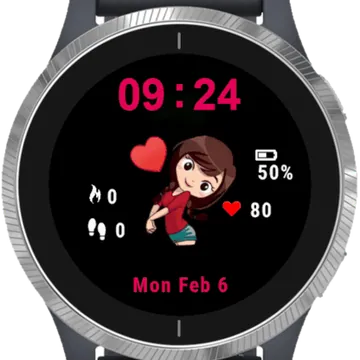I Love You Garmin watch face preview