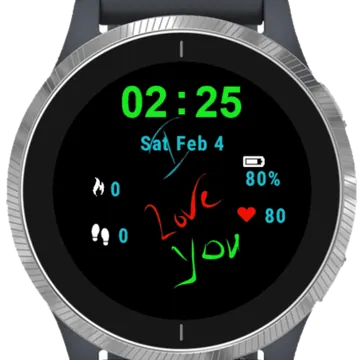 I Love You Always Garmin watch face preview
