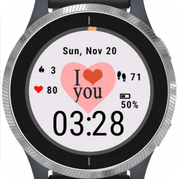 I Love You Baby Garmin watch face preview