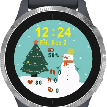 Illustrate Christmas Garmin watch face preview