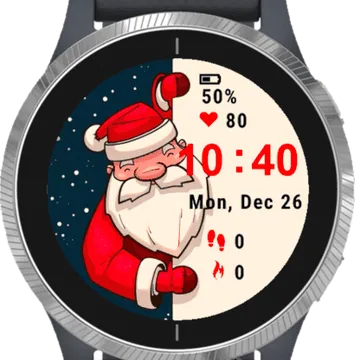 Illustration Santa Garmin watch face preview