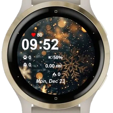 Image Of Snowflakes Garmin watch face preview
