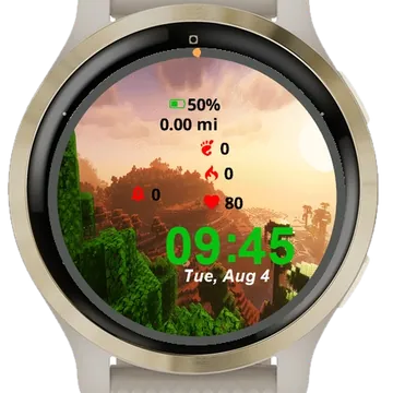 Image Sunset Over Mountain Garmin watch face preview