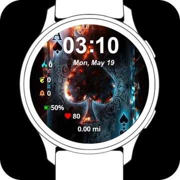 Inferno Card Garmin watch face preview