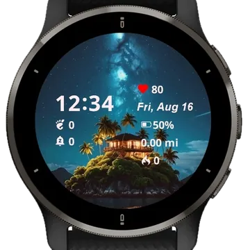 Island Dream screensaver Garmin watch face preview