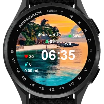 Island Holiday Garmin watch face preview