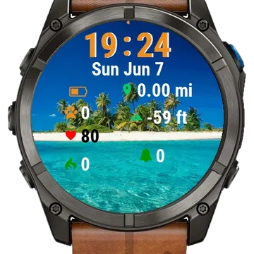 Island Middle Ocean Garmin watch face preview