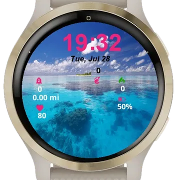 Island Middle Ocean Garmin watch face preview