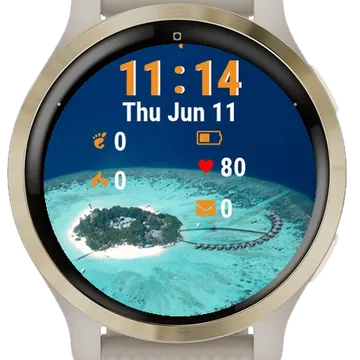 Island Middle Ocean Garmin watch face preview