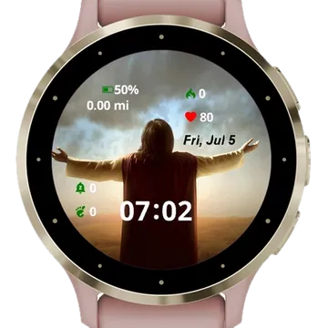 Jesus Christ Raised Hands Garmin watch face preview