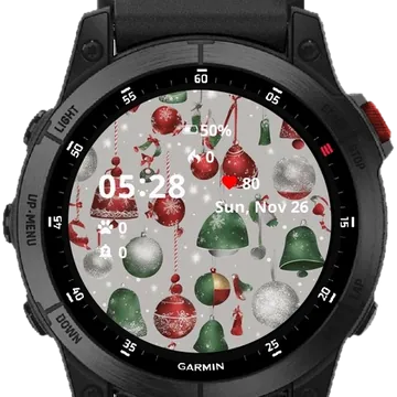 Jingle Bells Garmin watch face preview