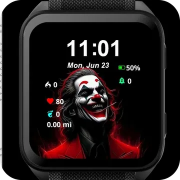 Joker Garmin watch face preview