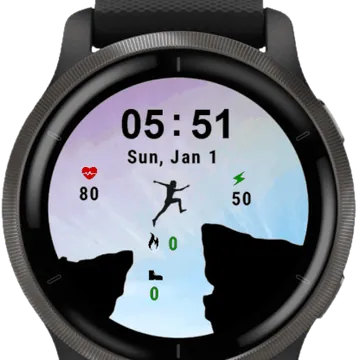 Jump Garmin watch face preview
