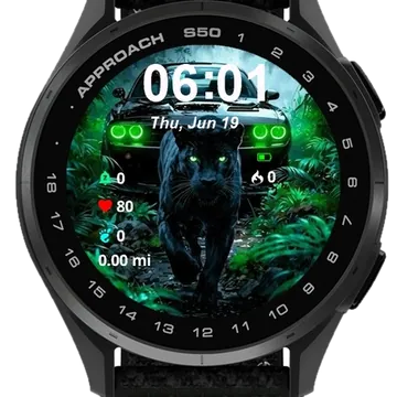 Jungle Predator Garmin watch face preview