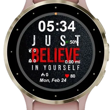 Just Believe Garmin watch face preview
