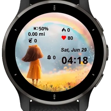 Kds Cartoon illustration Garmin watch face preview