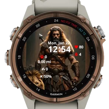 King and Lion Garmin watch face preview