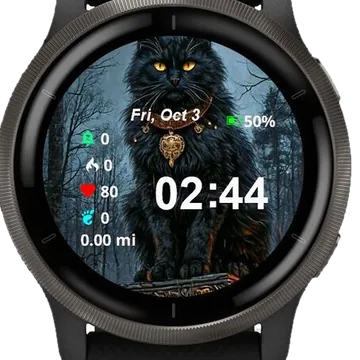 King Cat Garmin watch face preview