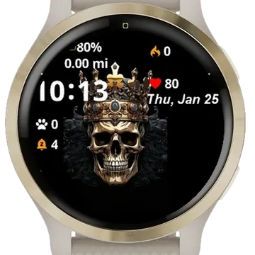 King Skull Garmin watch face preview
