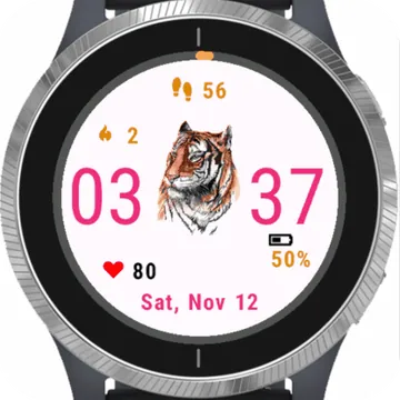 King Tiger Garmin watch face preview